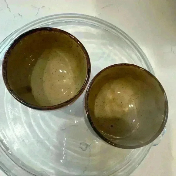 Pottery expresso/sake cups (2) set Earth Tones Handmade - Picture 4 of 9